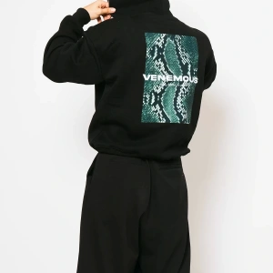 Snake Venomous Baskılı Oversize Unisex Premium Siyah