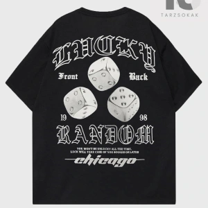 Sokak Hayatı Erkek Zar Mektup Grafikli Tişört