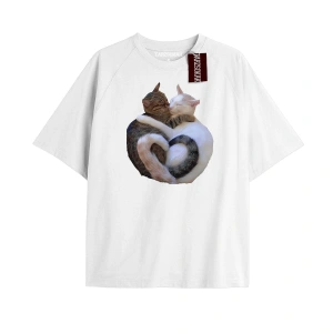 Sokak Trend Tasarım El Gato Tatlı Ve Piskopat Kediler Beyazelgato36