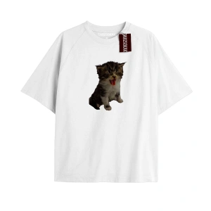 Sokak Trend Tasarım El Gato Tatlı Ve Piskopat Kediler Beyazelgato62