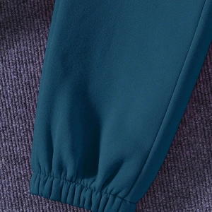 Solid Termal Astarlı Sweatshirt ve Bağcıklı Bel Eşofman Altı