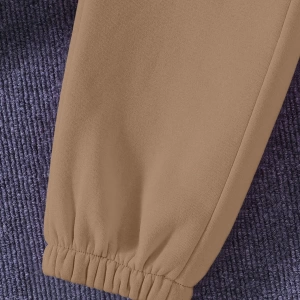 Solid Termal Astarlı Sweatshirt ve Bağcıklı Bel Eşofman Altı