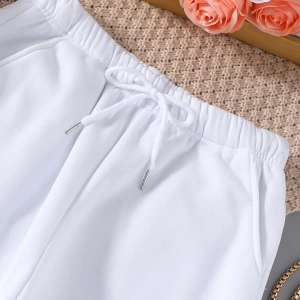 Solid Termal Astarlı Sweatshirt ve Bağcıklı Bel Eşofman Altı