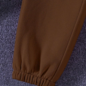 Solid Termal Astarlı Sweatshirt ve Bağcıklı Bel Eşofman Altı