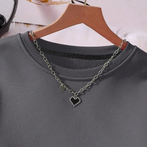 Solid Termal Astarlı Sweatshirt ve Bağcıklı Bel Eşofman Altı