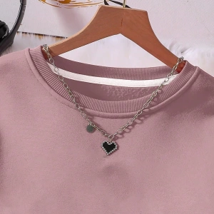 Solid Termal Astarlı Sweatshirt ve Bağcıklı Bel Eşofman Altı