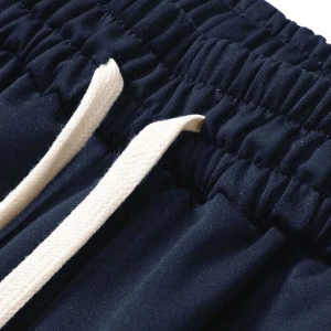 Sonbahar Yeni Erkek Eşofman Altı, Örme Elastik Bel Bağcıklı Jogger Pantolon, Harf Grafik Bask