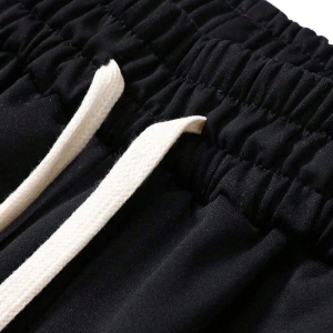 Sonbahar Yeni Erkek Eşofman Altı, Örme Elastik Bel Bağcıklı Jogger Pantolon, Harf Grafik Bask