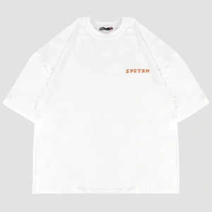 Spectrum Baskılı Beyaz Oversize Unisex