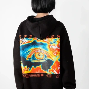 Spectrum Sırt Baskılı Oversize Unisex Siyah