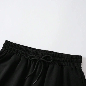 Spider Web & Heart Print Drawstring Waist Şort