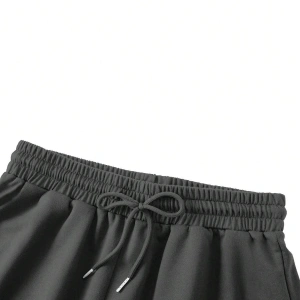 Spider Web & Heart Print Drawstring Waist Şort