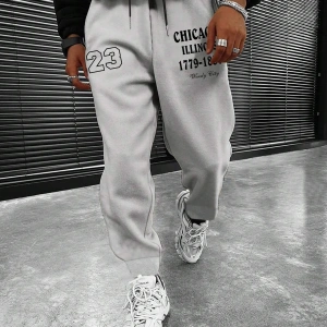 Sporsity Letter Graphic Drawstring Waist Eşofman Altı