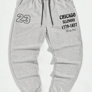 Sporsity Letter Graphic Drawstring Waist Eşofman Altı