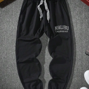 Sporsity Letter Graphic Drawstring Waist Eşofman Altı