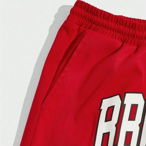 Sporsity Letter Graphic Drawstring Waist Pants