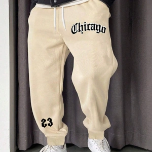 Sporsity Letter Graphic Slant Pocket Eşofman Altı