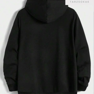 Star Desen Sweatshirt Fermuarlı Hırka Siyah