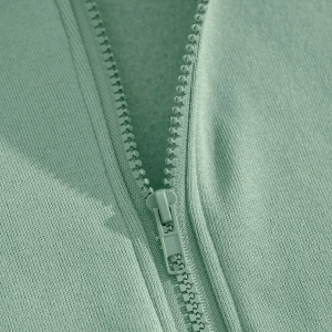 Star Kadın Bağcıklı Düz Renk Patchwork Uzun Kollu Ön Fermuarlı Cep Kapüşonlu Sweatshirt, Model 5182