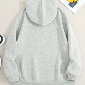 Star Kadın Bağcıklı Düz Renk Patchwork Uzun Kollu Ön Fermuarlı Cep Kapüşonlu Sweatshirt, Model 5182