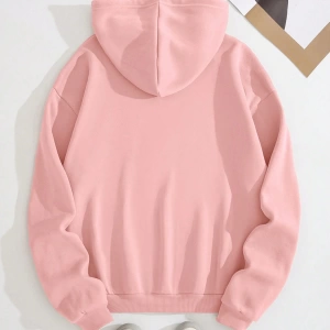 Star Kadın Bağcıklı Düz Renk Patchwork Uzun Kollu Ön Fermuarlı Cep Kapüşonlu Sweatshirt, Model 5182