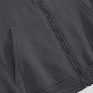 Star Kadın Bağcıklı Düz Renk Patchwork Uzun Kollu Ön Fermuarlı Cep Kapüşonlu Sweatshirt, Model 5182