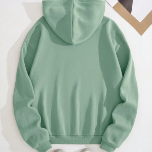 Star Kadın Bağcıklı Düz Renk Patchwork Uzun Kollu Ön Fermuarlı Cep Kapüşonlu Sweatshirt, Model 5182
