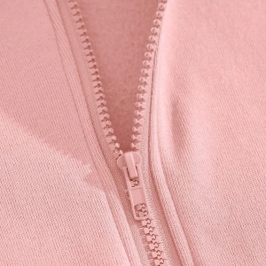 Star Kadın Bağcıklı Düz Renk Patchwork Uzun Kollu Ön Fermuarlı Cep Kapüşonlu Sweatshirt, Model 5182