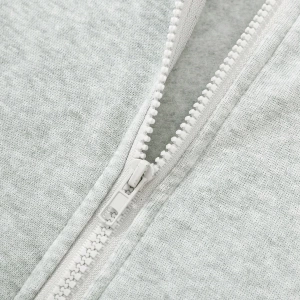Star Kadın Bağcıklı Düz Renk Patchwork Uzun Kollu Ön Fermuarlı Cep Kapüşonlu Sweatshirt, Model 5182