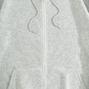 Star Kadın Bağcıklı Düz Renk Patchwork Uzun Kollu Ön Fermuarlı Cep Kapüşonlu Sweatshirt, Model 5182