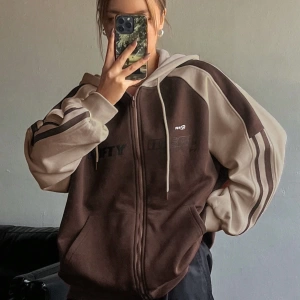 Star Kadın Sonbahar/Kış Mektup Baskılı Fermuarlı Bağcıklı Kapüşonlu Sweatshirt Model 5181