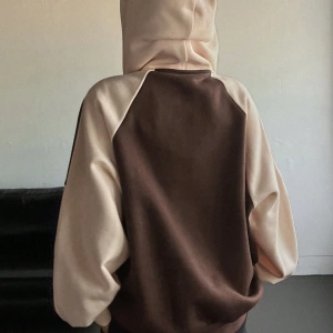 Star Kadın Sonbahar/Kış Mektup Baskılı Fermuarlı Bağcıklı Kapüşonlu Sweatshirt Model 5181