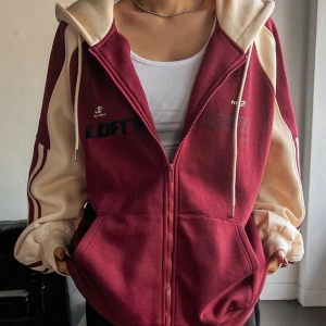 Star Kadın Sonbahar/Kış Mektup Baskılı Fermuarlı Bağcıklı Kapüşonlu Sweatshirt Model 5181