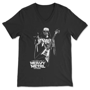 Star Wars Siyah V Yaka Tişört Unisex T-shirt