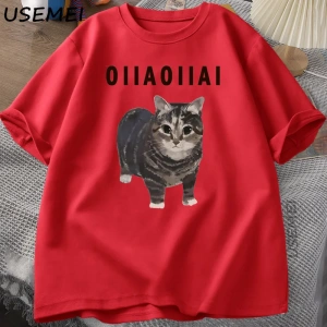 Starvalley vadisi uyku kedi Sploot grafik T shirt erkekler rahat komik kısa kollu tişört Unis 2907