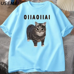 Starvalley vadisi uyku kedi Sploot grafik T shirt erkekler rahat komik kısa kollu tişört Unis 2907