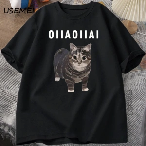 Starvalley vadisi uyku kedi Sploot grafik T shirt erkekler rahat komik kısa kollu tişört Unis 2907