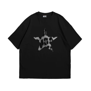 Starz Leopar Baskılı V2 24/1 Oversize Unisex Beyaz