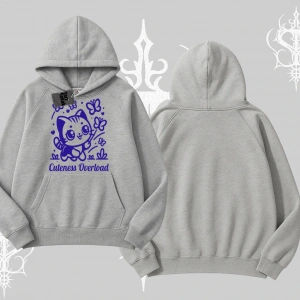 Stay Cool Kedi Baskılı Biskilet Sweatshirt