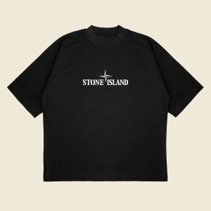 Stone Island Baskılı Oversize Unisex Pamuklu Nefes Alan Kalın Kumaşlı