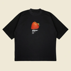 Strawberry S. Boxy Fit Oversize Unisex Tshirt – Baskılı Tişört |