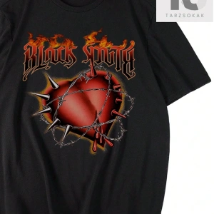 Street Life Erkek Alev Kalp Baskılı T-Shirt