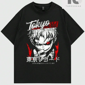 Street Life Erkek Araba ve Mektup Grafikli Tişört