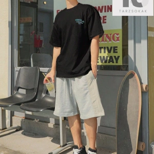 Street Life Erkek Araba ve Mektup Grafikli Tişört