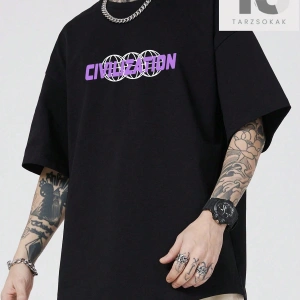 Street Life Erkek Kelebek Baskılı Tişört