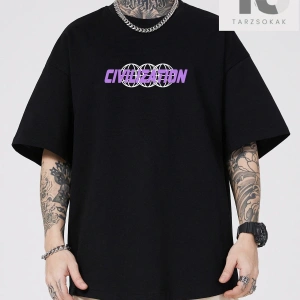 Street Life Erkek Kelebek Baskılı Tişört