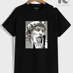 Street Life Erkek Mektup ve Yıldız Grafikli Tişört