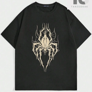 Street Life Erkek Örümcek Desenli Tişört