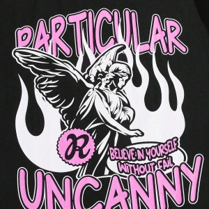 Street Life Guys Mektup ve Şekil Grafikli Harajuku Style