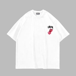 Sts. Dice Sırt Baskılı Oversize Unisex Beyaz